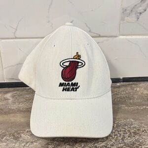 Adidas White Miami Heat Hat